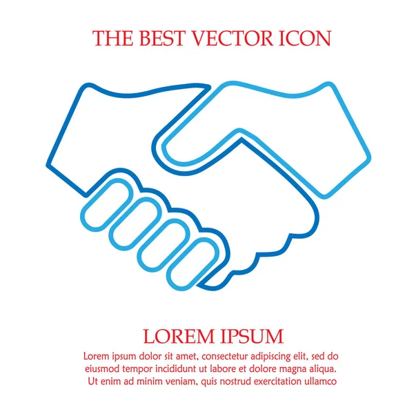 Ortaklık vektörü. Tokalaşma ikonu 10 puan. Ellerim titriyor. İşadamı anlaşma imzası sembolü.