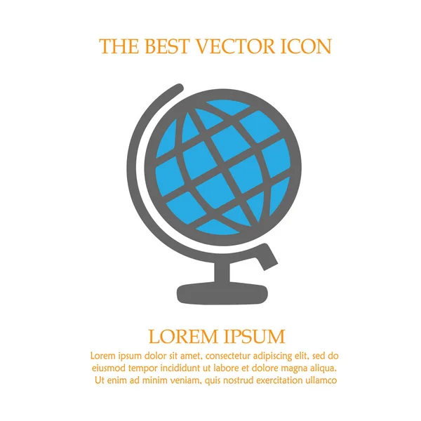Globus Vektor Symbol Folge Einfache Isolierte Illustration — Stockvektor
