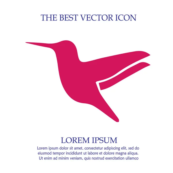 Icono Vector Colibrí Símbolo Pájaro Vector Eps — Vector de stock