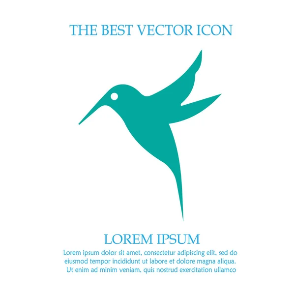 Icono Vector Colibrí Símbolo Pájaro Vector Eps — Vector de stock