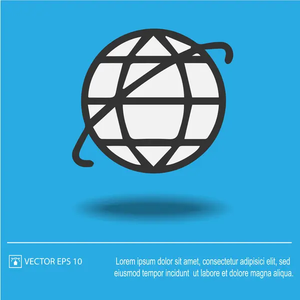 Internet Globus Vektorsymbol Folge Web Symbol — Stockvektor