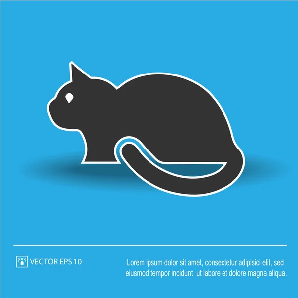 Katzenvektorsymbol Folge Einfache Isolierte Illustration — Stockvektor