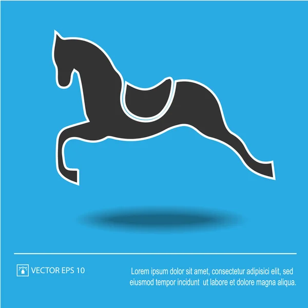 Pferdevektorsymbol Folge Einfache Isolierte Illustration — Stockvektor