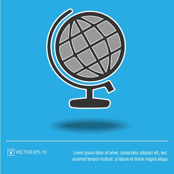 Globus Vektor Symbol Folge Einfache Isolierte Illustration — Stockvektor