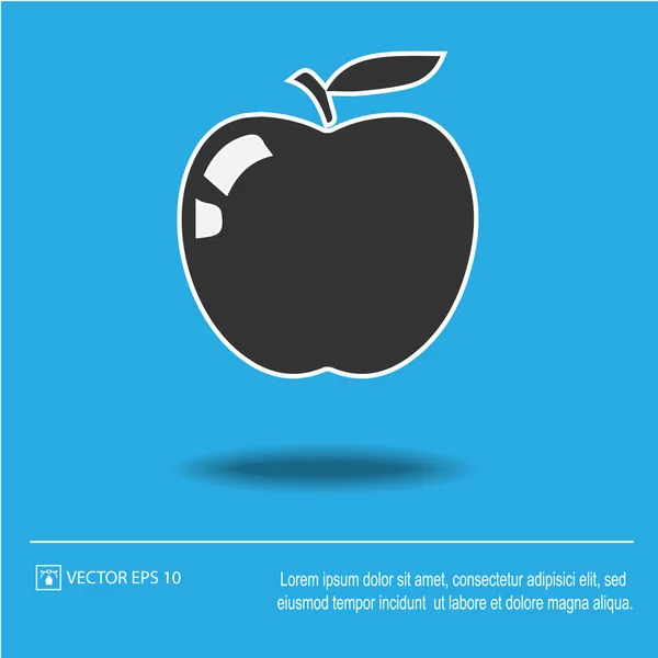 Apple Vektor Icon Folge Einfache Isolierte Illustration — Stockvektor