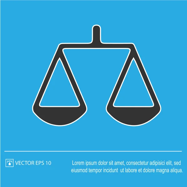 Rechtssymbolvektorsymbol Gewichtssymbol — Stockvektor