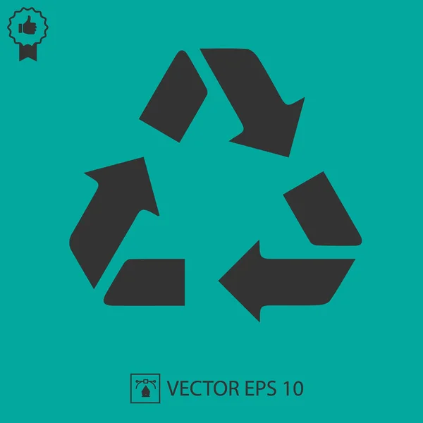 Recyklovat Ikonu Vektoru Eco Znamení Vektorové Ilustrace Eps — Stockový vektor