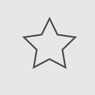 Yıldız vektör simgesi 10 birim. Basit izole illüstrasyon.