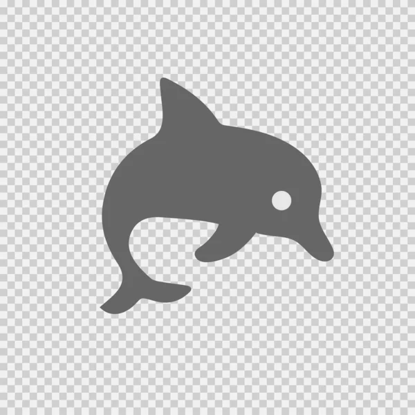 Dolphin Vector Icono Eps Ilustración Aislada Simple — Vector de stock