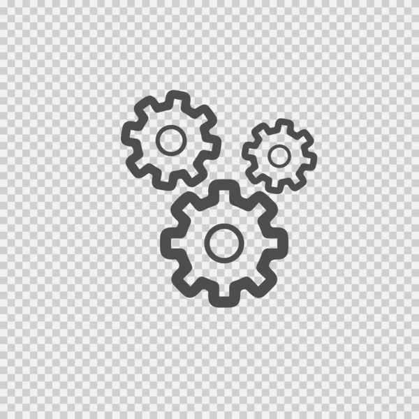 Gear Vector Icon Eps Gears Isolated Illustration — Stock Vector