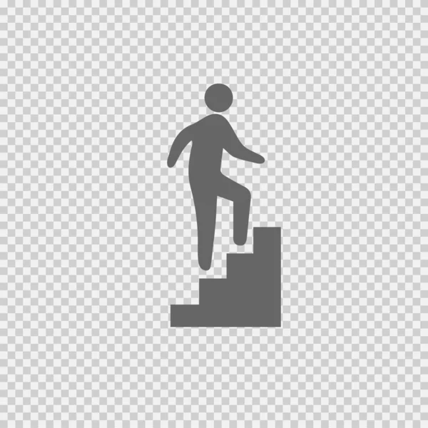 Man Stairs Going Vector Icon Eps Promotion Symbol Simple Isolated — Stock Vector