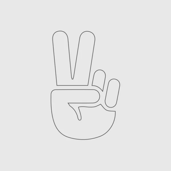 Νίκη Σύμβολο Διάνυσμα Εικονίδιο Eps Σημείο Χειρονομίας — Διανυσματικό Αρχείο