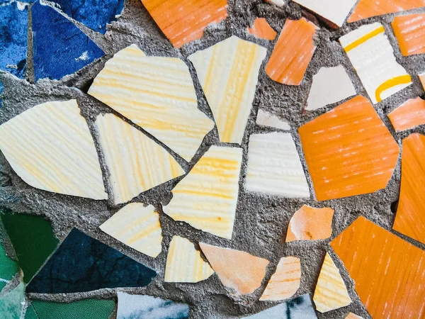 Colorato Piastrelle Mosaico Ceramica Modello Geometrico Decorativo Sfondo — Foto Stock