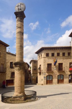 Cretas Meydanı; Teruel ilinde; Aragon İspanya,