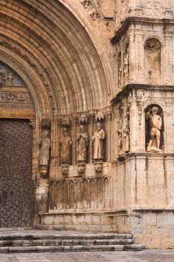 Giriş Katedrali Santa Maria Morella, Maestrazgo, Castellon, İspanya