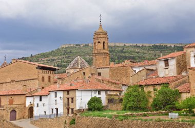 La Iglesuela del Cid, Maestrazgo, köy Teruel ilinde, Aragon, İspanya