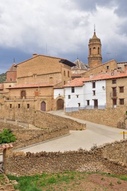 La Iglesuela del Cid, Maestrazgo, köy Teruel ilinde, Aragon, İspanya