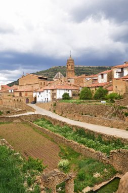 La Iglesuela del Cid, Maestrazgo, köy Teruel ilinde, Aragon, İspanya