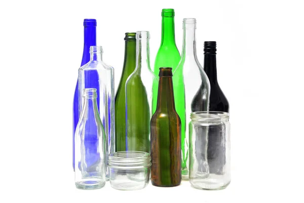 Återföring Glas Vit Bakgrund — Stockfoto