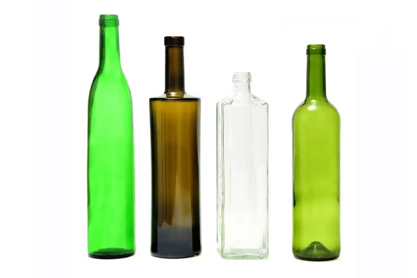 Grupp Flaska Isolerad Vit — Stockfoto