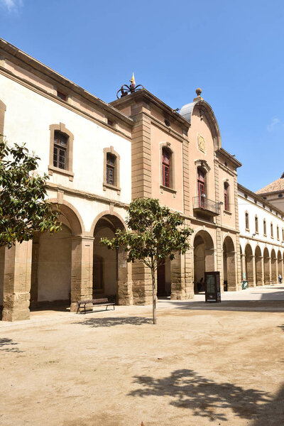 Cloister of old university of Cervera, La Segarra, LLeida province Catalonia Spain