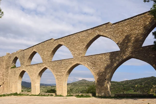 Aqueduct Morella Castellon Province Spain — Stock Photo, Image