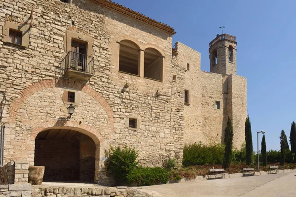 Igreja Sant Pere Monfalco Murallat Segarra Província Lleida Catalunha Espanha — Fotografia de Stock