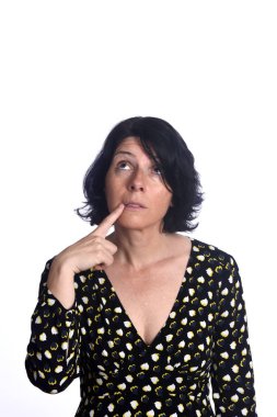 dudakları beyaz kadın parmak