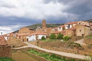 La Iglesuela del Cid, Maestrazgo, köy Teruel ilinde, Aragon, İspanya