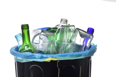 Beyaz bacground cam geri dönüşüm