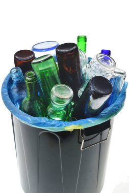 Beyaz bacground cam geri dönüşüm