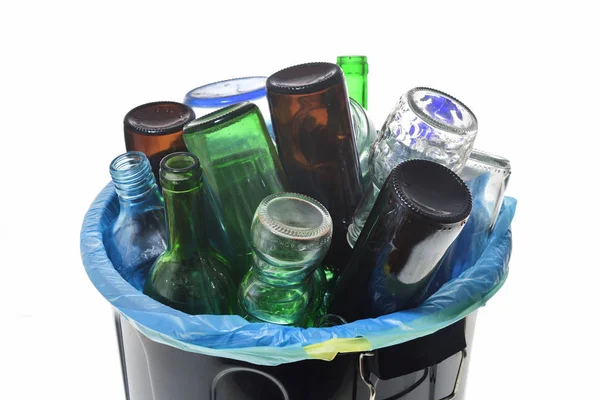 beyaz cam geri dönüşüm üstten görünüm