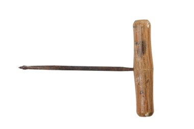 beyaz izole antika burgu aracı