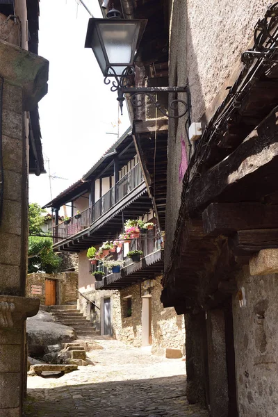 Maisons Typiques Village Médiéval Alberca Province Salamanque Castilla Leon Espagne — Photo