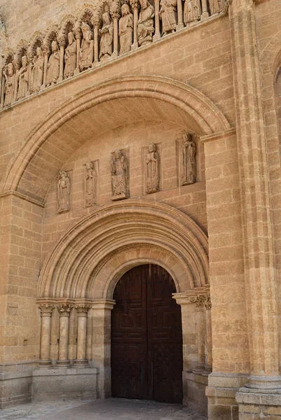 Entrada Catedral Santa Maria Ciudad Rodrigo Província Salamanca Espanha — Fotografia de Stock