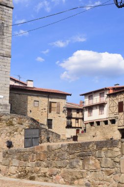 Llano de la Iglesia square,  Miranda del Castanar; Sierra de Francia Nature Reserve; Salamanca province; Castilla Leon; Spain