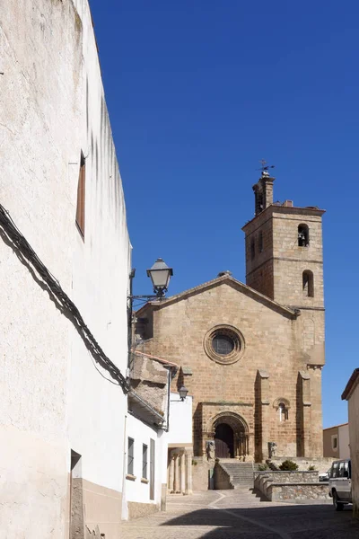 Románský Kostel San Pedro Almocovar Alcantara Caceres Provincie Extremadura Španělsko — Stock fotografie