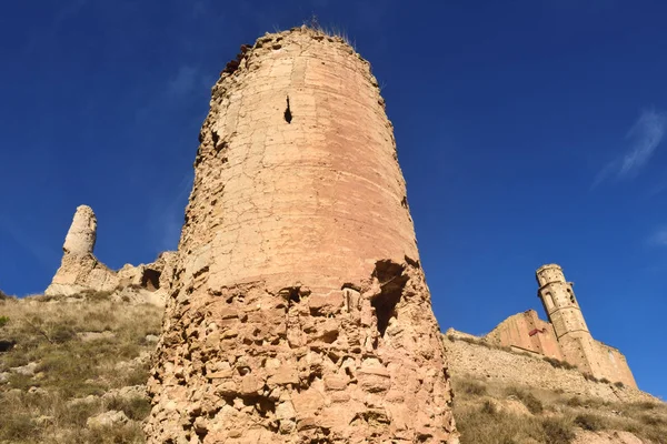 Burg Und Santa Maria Kirche Von Castello Farfanya Noguera Provinz — Stockfoto