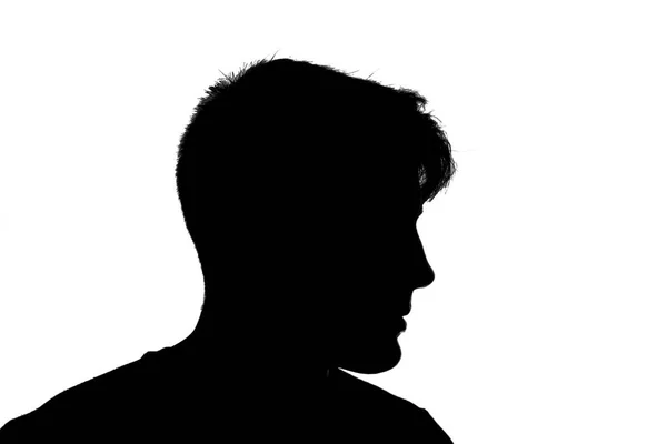 Silhouette Eines Jungen Mannes — Stockfoto