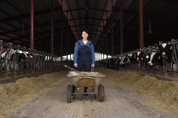 Portrait Une Femme Ferme — Photo