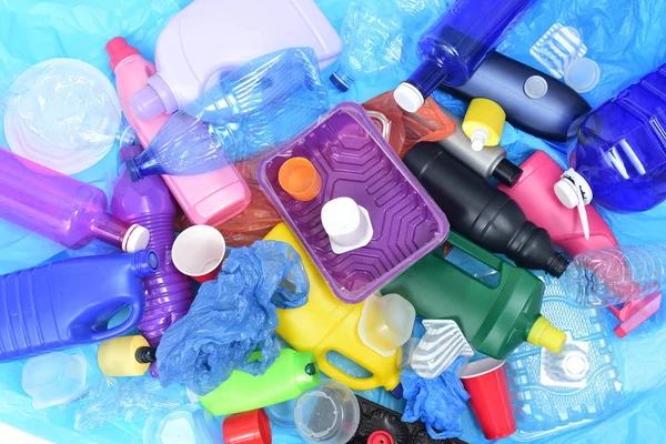 Закрыть Переработанный Пластик — стоковое фото