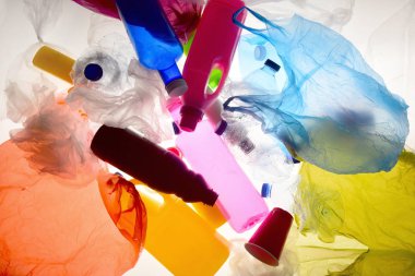 çöp plastik arka ışık yakın çekim