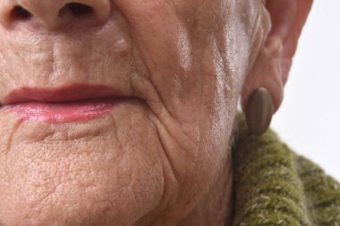 kadın kıdemli çehresini detay