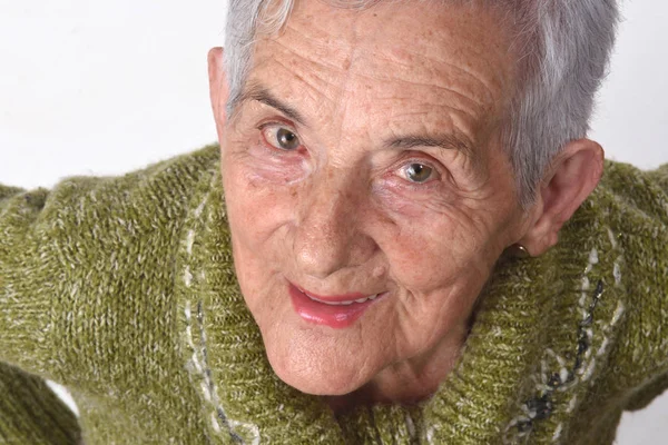 Πορτρέτο της ηλικιωμένης γυναίκας — Φωτογραφία Αρχείου