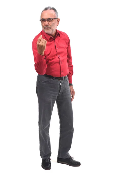 손가락으로 말하는 남자 — 스톡 사진