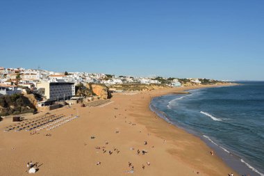 Praia Dos Pescadores, Albufeira, Algarve, Liman yükseltilmiş görünümü