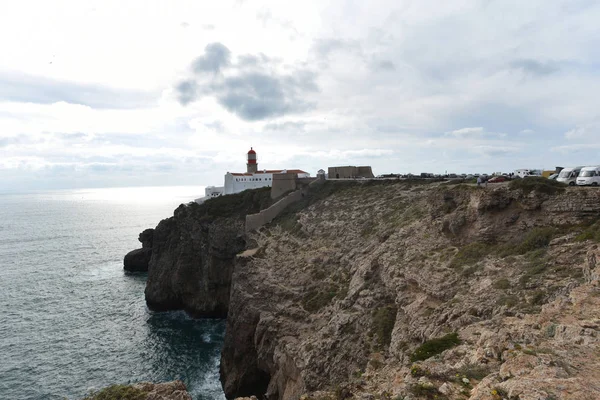 Cape and Lighthouse San Vicente, Algarve, Portugal — Stockfoto