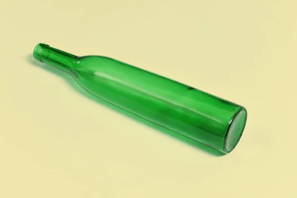 Green Glass Bottle Soft Color Background — Stock Photo, Image