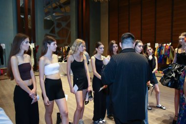 TIMISOARA, ROMANIA - 10 Eylül 2025, modeller Timisoara Moda Festivali 'nin 10.