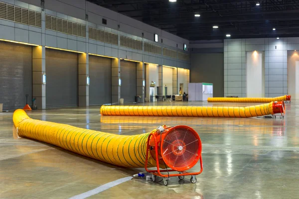 Air-Ventilation Fans inside industrial building.